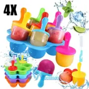 Food Grade Silicone 28 Freezer Ice Pop Maker Mold Popsicle Ice Cream Tray+Sticks