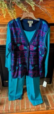 Alfred Dunner Brand New With Tags Two-piece Outfit Women's Plus Size 24w