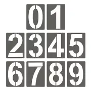 13 Inch Large Plastic Number Stencils, 10 Pcs, Wood