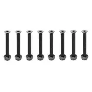 Skateboard Mounting Hardware 1-1/8" / 29mm 8pcs Carbon Steel Phillips Head Black