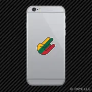 Lithuanian Shocker Cell Phone Sticker Mobile Lithuania LTU LT