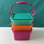 Tupperware Stackable Quartet Set of 3 Quartet Containers New