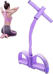 21 Fitness Resistance Bands-4 Tube Pedal Ankle Puller, Pedal Puller Resistance Band, Pedals Resistances Band with Handle, for Body, Abdomen, Waist, Arm, Tummy Exercise Stretching Training