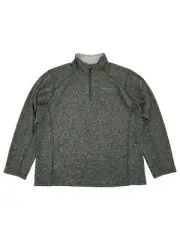 Eddie Bauer Mens Charcoal Gray Radiator Fleece Quarter-Zip Pullover Jacket