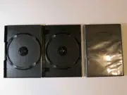 Set of 2 Black Dual Disc CD DVD Blu-Ray Media Storage Case Holder