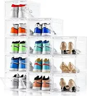 [LumiNexx] Clear Plastic Shoe box/Rack for Mens and womens. Space Saving Foldable Shoe Rack & Dust-Free Storage for 6 Pairs, Convenient Closet Organizer with Magnetic Closure. Australia.