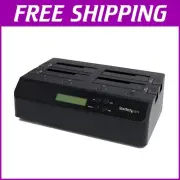 Efficient 4-Bay HDD Duplicator & Eraser Dock - Fast Data Transfer & LCD Menu