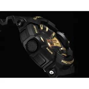 【CASIO 卡西歐】G-SHOCK 金屬系雙顯手錶-經典黑金 女王節(GA-400GB-1A9)