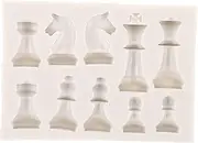 JEWEDECO 1 Set Chess DIY Mold Chess Mold DIY Chess International Chess Piece Mold Soap Molds Concrete Molds and Forms Fondant Mold Chess Casting Silicone Mold Molds for Chess