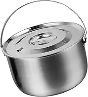 Hoement Multi Use Stainless Steel Mixing Bowl with Lid Capacity Kitchen Condiment Storage Container Cooking Basin for Home Restaurant and Dining Use