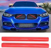 Camrusic Grill Inserts Trims Compatible with BMW Grill Stripes Replacement for F20 F22 F30 G30 G11 1 2 3 4 5 6 7 Series Accessories (Pack of 2)(Red)