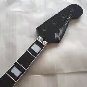 4 string Jazz Bass Guitar Neck Black Maple 20 Fret rosewood fingerboard inlay
