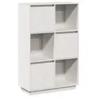 Highboard White 74X35x117 Cm Solid Wood Pine Wood Sideboards & Buffets