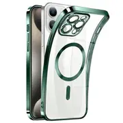 For Apple iPhone 15 Pro Max MagSafe Magnetic Case with HaloLock Shockproof Military Grade Protection Scratch Resistant Back Protective Cover (Green)