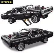 1077PCS Technical Dodge Charger Racing Car Building Blocks Model Assemble Bricks