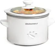 Elite Gourmet MST-250XW 1.5 Litre Electric Slow Cooker Ceramic Pot, Adjustable T