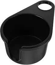 ULTECHNOVO Hidden Water Cup Holder Cup Holder Coasters Clamp on Side Table Drink Coffee Cars Cups LED Seat Machine Rotating Desk Cup Holder Adjustable Car Cup Holder Expander Lid Abs Black