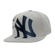Men's Mitchell & Ness Gray New York Yankees Big Time Snapback Hat