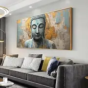 Wall Art Buddha Zen Art Modern Artwork Canvas Painting for Living Room Bedroom Dining Room Home Office Decor Large Framed Ready to Hang 20"x40"