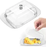 Dojreope Stainless Steel Butter Dish with Airtight Lid Rectangular Cheese Holder Box Keeps Butter Soft Fresh