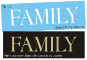 Joanie Family Stencil 2.5" tall Caps Country Prim Home Gift Craft DIY Art Signs