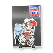 Cat Sticker Cute Girl Basketball Quirky Fun Japan Kawaii Decal B-Side Label
