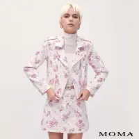 在飛比找momo購物網優惠-【MOMA】玫瑰繡花騎士外套(粉色)