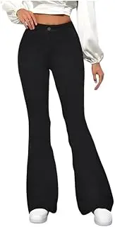 [Ben Martin] Jeans for Women || Bootcut Jeans for Women || Wide Leg Jeans Women || Bell Bottom Jeans for Women, Black, 30