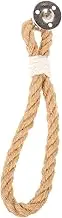 TEHAUX Handmade Jute Rope Towel Rack Vintage Over Door Towel Holder for Bathroom Multi Purpose Design for Bathrobes Clothes Durable Resistant European Style Decor