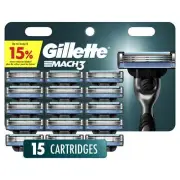 Gillette Mach3 Razor Blade Refills for Men, 16 Count