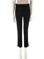 Black Zipper Detailed High Rise Trousers