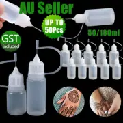 10-50pcs 50/100ml Needle Tip Glue Bottle Clear Applicator Needle Squeeze Bottles