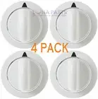 (4 PACK) Dryer Timer Control Knob White for GE WE01X20374 PS8769912 AP5805160