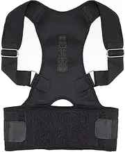 Shoulder Back Posture Support Brace - Non Restricting Fully Adjustable, Comfortable & Easy to Wear for Men and Women (XL, Black)