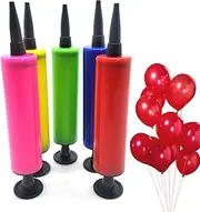 Portable Balloon Inflator – Manual Action Balloon Pump | Accessory Parties, Birthdays and Special Events | Ergonomic Design (Random Color)