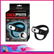 Cock Power - Scrotum & Cock Ring Usb 10 Speed Vibration 3" Silicone Black