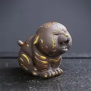 Hoobar Zisha Kung Fu Tea Pet - Cute Tiger Ceramic Decoration Ornament for Tea Fans