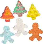 6pcs Christmas Bathing Set Cartoon Gingerbread Man Bath Salt Essential Oil Holiday Shower Salt Friendly Spa Bath Salt