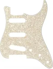 Fender Modern Pickguard, Stratocaster, 11-Hole - Aged White Moto