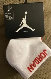 Nike Jumpman Jordan No Show Kids Socks Shoe Size 7C-10C. NWT