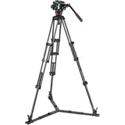 Manfrotto Carbon Fiber Twin Video Tripod Legs with Ground Spreader (100/75mm Bowl)
