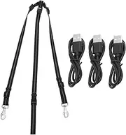MOBUTOFU LED Breastplate Horse Strap High Visibility Pulling Rope for Equestrian Lovers Durable Rechargeable Flashing Horse Collar with Hook Lightweight