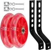 NULYLU Little Kid's Stabilizers Mute Heavy Duty Training Wheels Universal Fit with Lighting for Boys/Girls