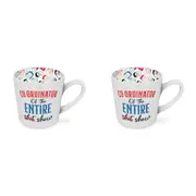 2x Co-Ordinator of This Beautiful on the Inside 420ml Bone China Mug w/ Handle