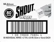 Shout Instant Stain Remover Towelette Wipes (80 count)