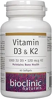 Bioclinic Naturals Vitamin D3 & K2 60 Gels by Bioclinic Naturals