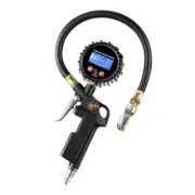 Digital Tire Inflator Pressure Gauge, LED Display Tyre Deflator Gage with Straig
