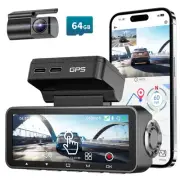 Dash Cam Front Rear, IMX415 Sensor 4K 30fps/2K 60fps+1080p, Touch Screen Dash...
