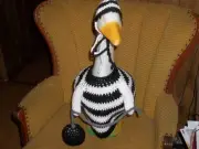 Prisoner Geese Outfit Crochet Geese Clothes Outdoor Statue Garden