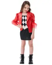 Lady Joker Clown Girls Costume